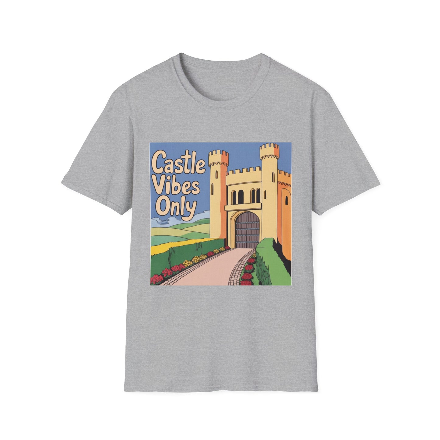 Castle Vibes Unisex T-Shirt, Fun Graphic Tee for Castle Lovers, Casual Wear, Gift for Travelers, Adventure Apparel