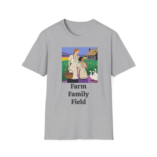 Farm Family T-Shirt, Unisex Softstyle Tee, Country Life Apparel, Gift for Farmers, Casual Wear, Family Gathering Outfit