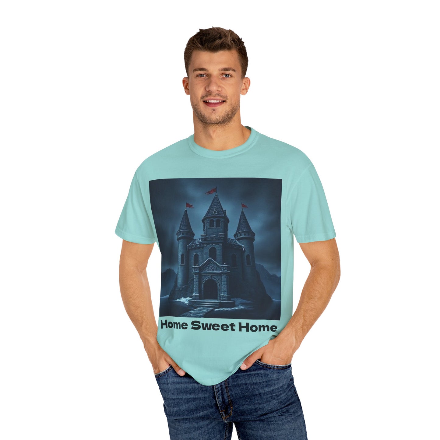 Home Sweet Home Castle T-Shirt | Cozy Unisex Tee | Fantasy Lover Gift, Housewarming Shirt, Casual Wear, Family Reunion