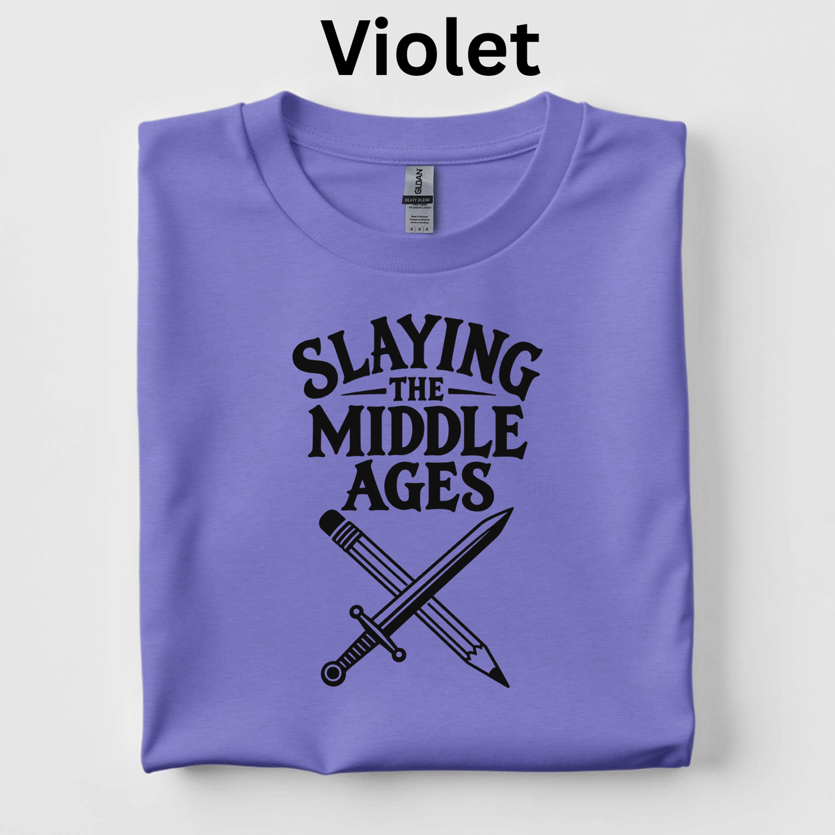 Slaying the Middle Ages Teacher Shirt | Slay the Day Medieval History T-Shirt | 4th Grade Classroom Tee