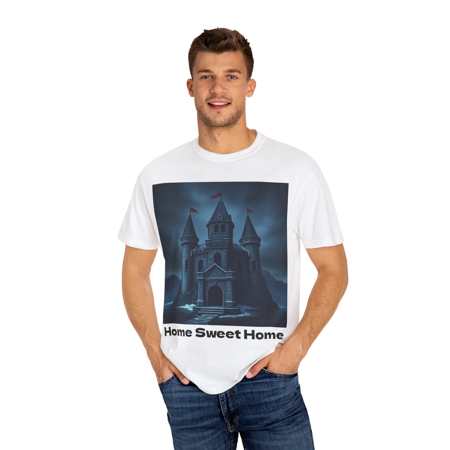 Home Sweet Home Castle T-Shirt | Cozy Unisex Tee | Fantasy Lover Gift, Housewarming Shirt, Casual Wear, Family Reunion