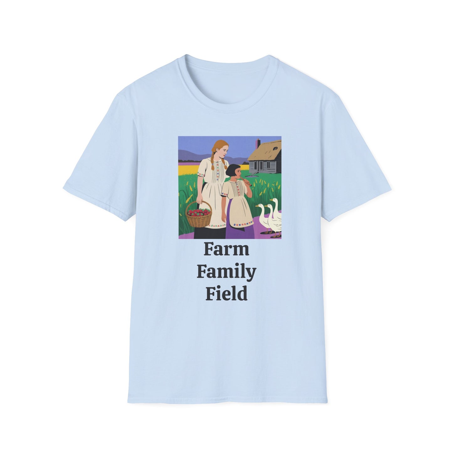 Farm Family T-Shirt, Unisex Softstyle Tee, Country Life Apparel, Gift for Farmers, Casual Wear, Family Gathering Outfit