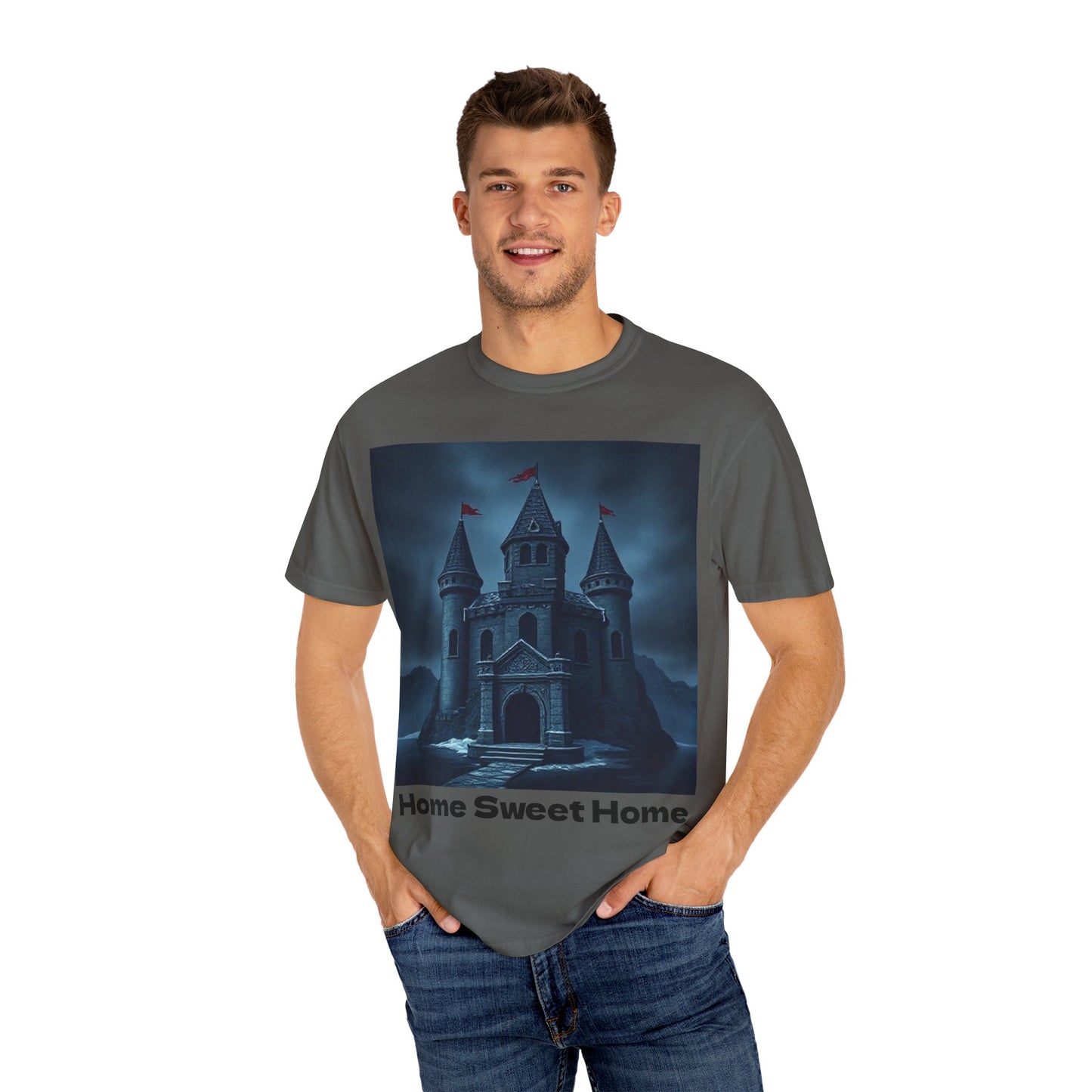 Home Sweet Home Castle T-Shirt | Cozy Unisex Tee | Fantasy Lover Gift, Housewarming Shirt, Casual Wear, Family Reunion