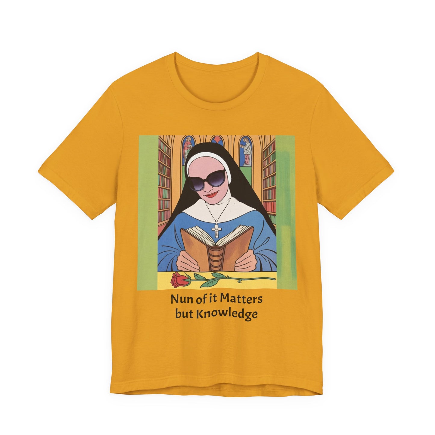 Cool Nun Graphic Tee, Unisex Short Sleeve Shirt, Religious Apparel, Fun Church Tee, Gift for Nuns, Everyday Casual Wear