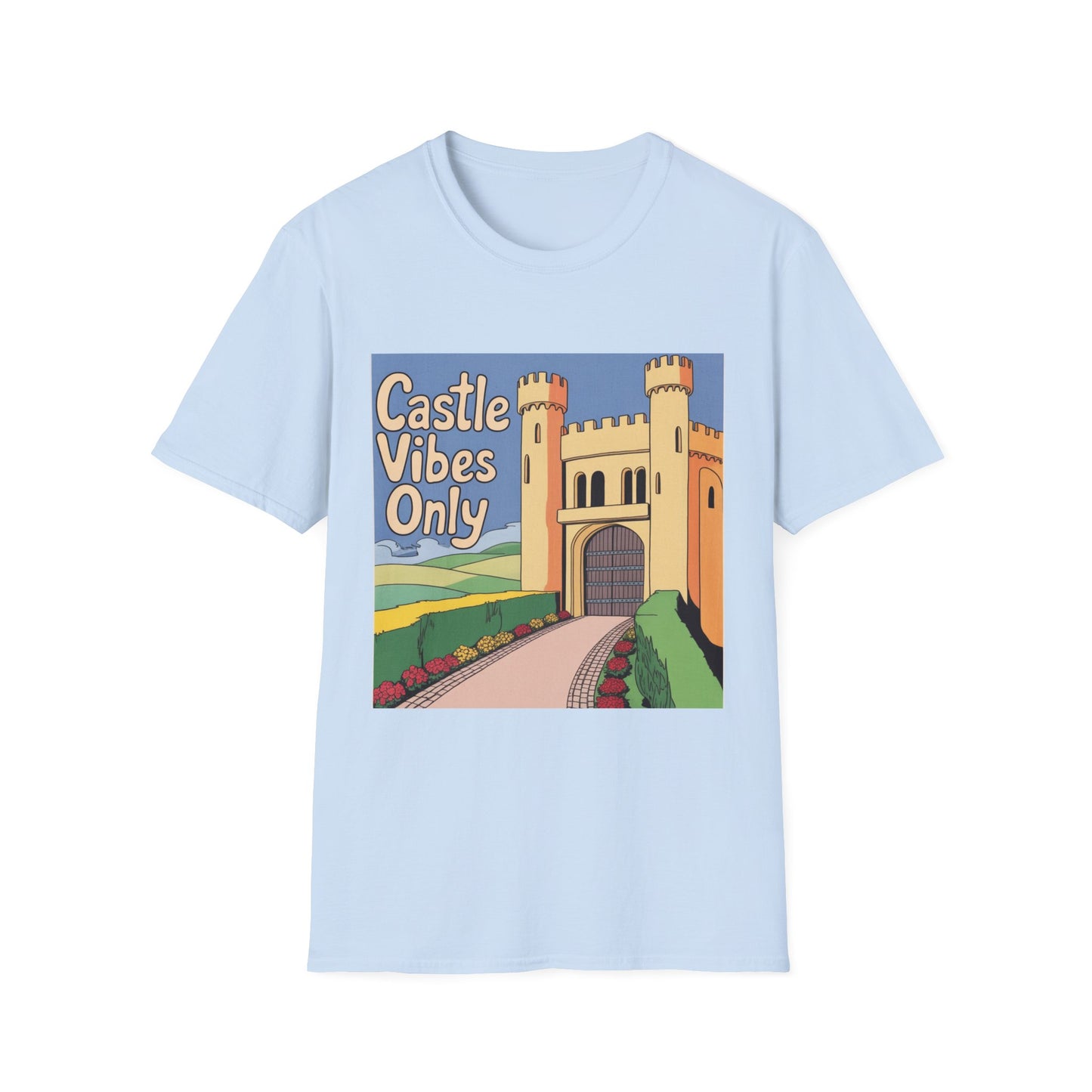 Castle Vibes Unisex T-Shirt, Fun Graphic Tee for Castle Lovers, Casual Wear, Gift for Travelers, Adventure Apparel