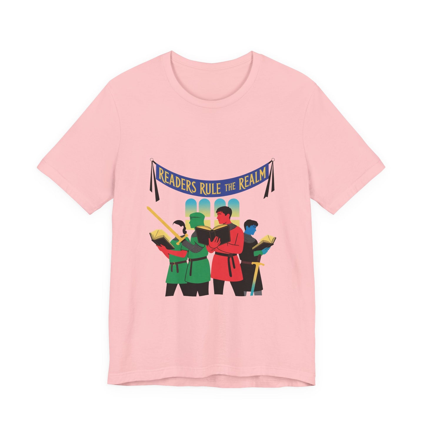 Readers Rule the Realm Unisex Jersey Tee, Book Lover Gift, Reading Club Shirt, Literary Apparel, Fun Gift for Readers, Bookish Tee