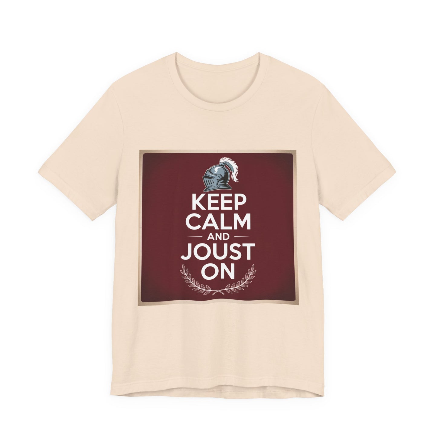 Keep Calm and Joust On Unisex Jersey Tee - Knight T-Shirt, Renaissance Fair Shirt, Gift for Gamers, Casual Wear, Funny Quote Tee
