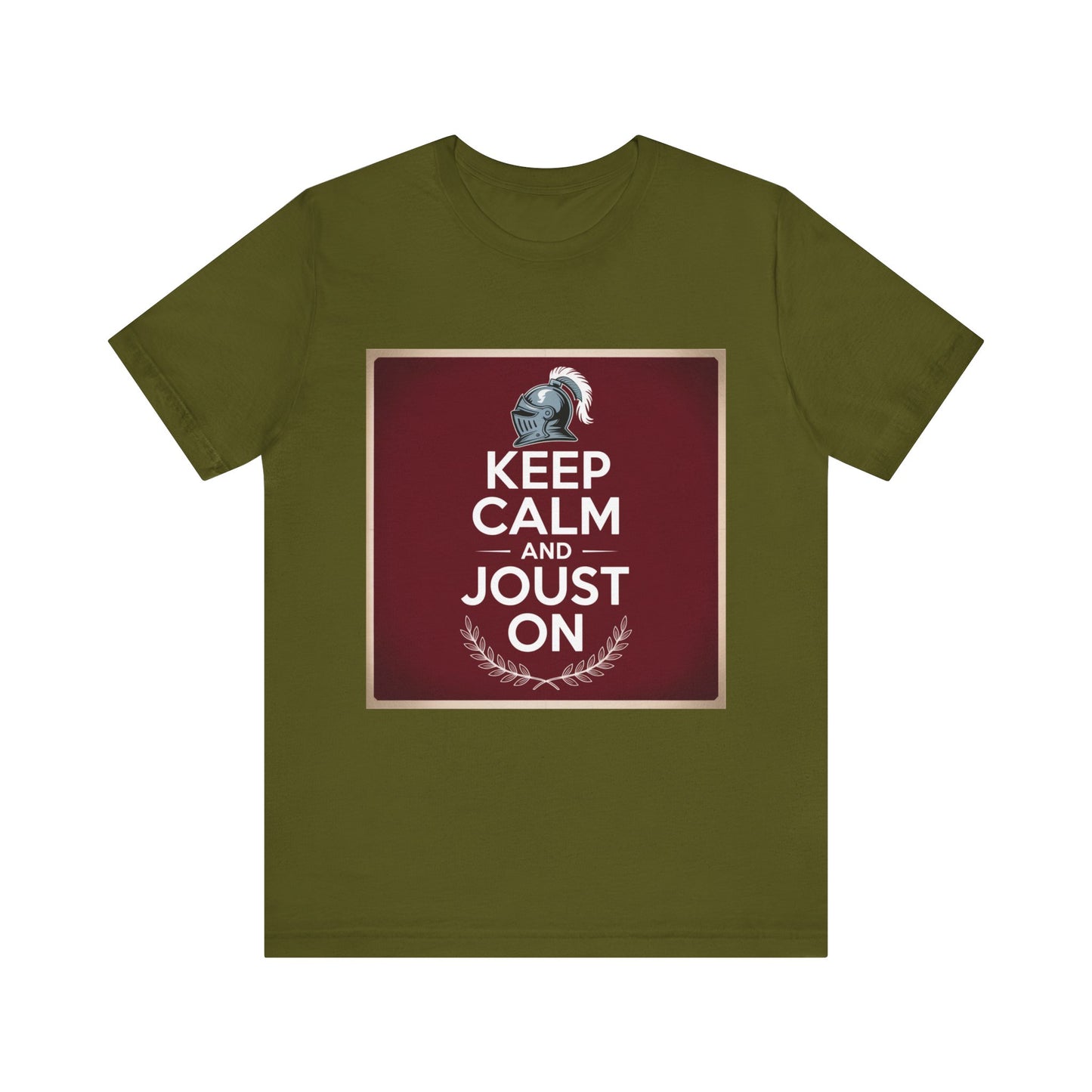 Keep Calm and Joust On Unisex Jersey Tee - Knight T-Shirt, Renaissance Fair Shirt, Gift for Gamers, Casual Wear, Funny Quote Tee