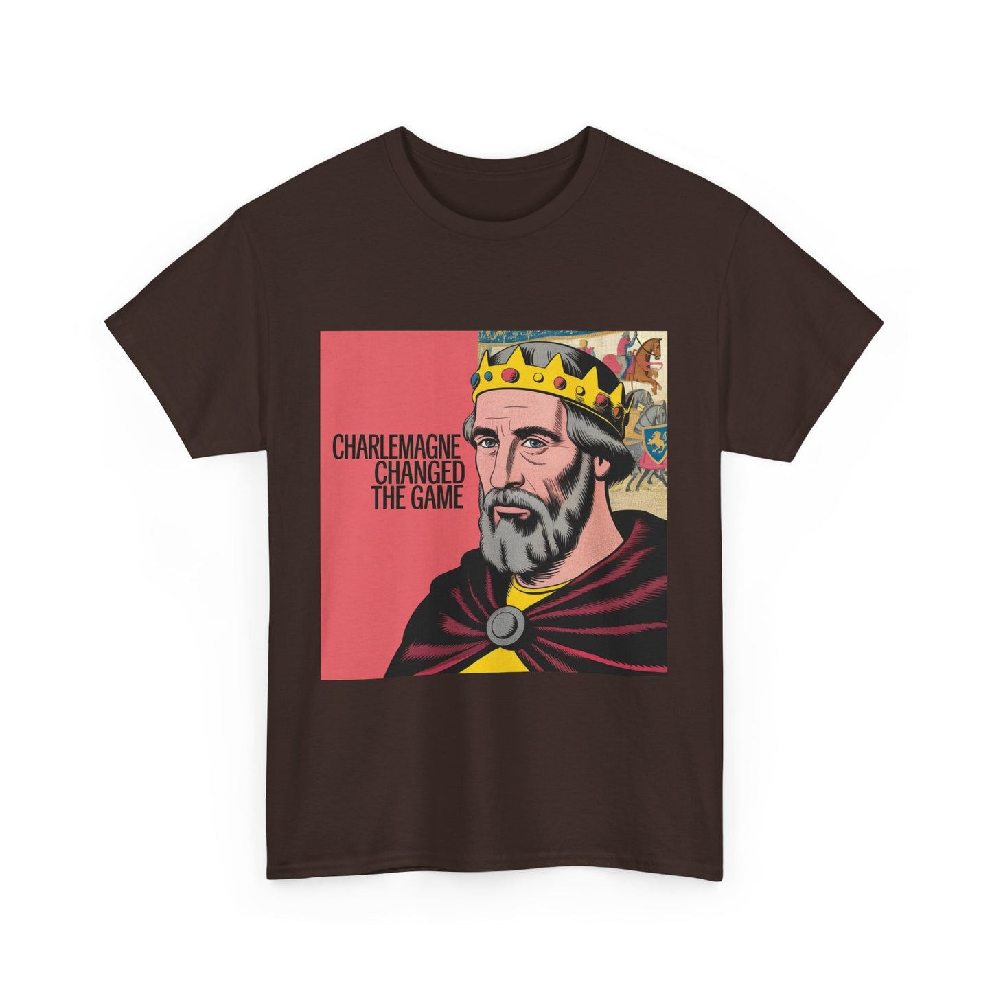 Charlemagne Changed the Game Tee, Casual Unisex T-Shirt, Graphic Tee for History Lovers, Birthday Gift, Comfortable Everyday Wear