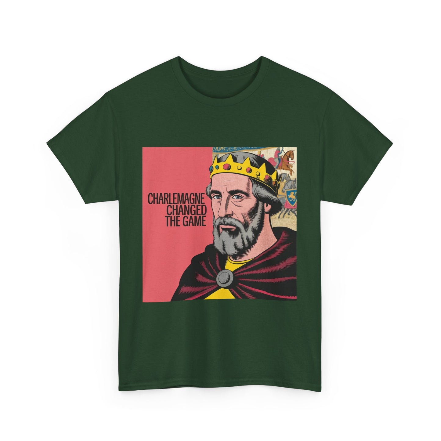 Charlemagne Changed the Game Tee, Casual Unisex T-Shirt, Graphic Tee for History Lovers, Birthday Gift, Comfortable Everyday Wear