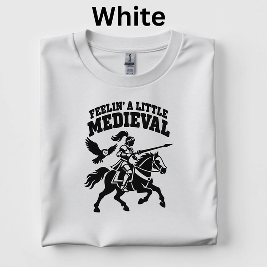 Feelin’ a Little Medieval Teacher Shirt | Humorous Knight T-Shirt | Middle Ages History Classroom Tee