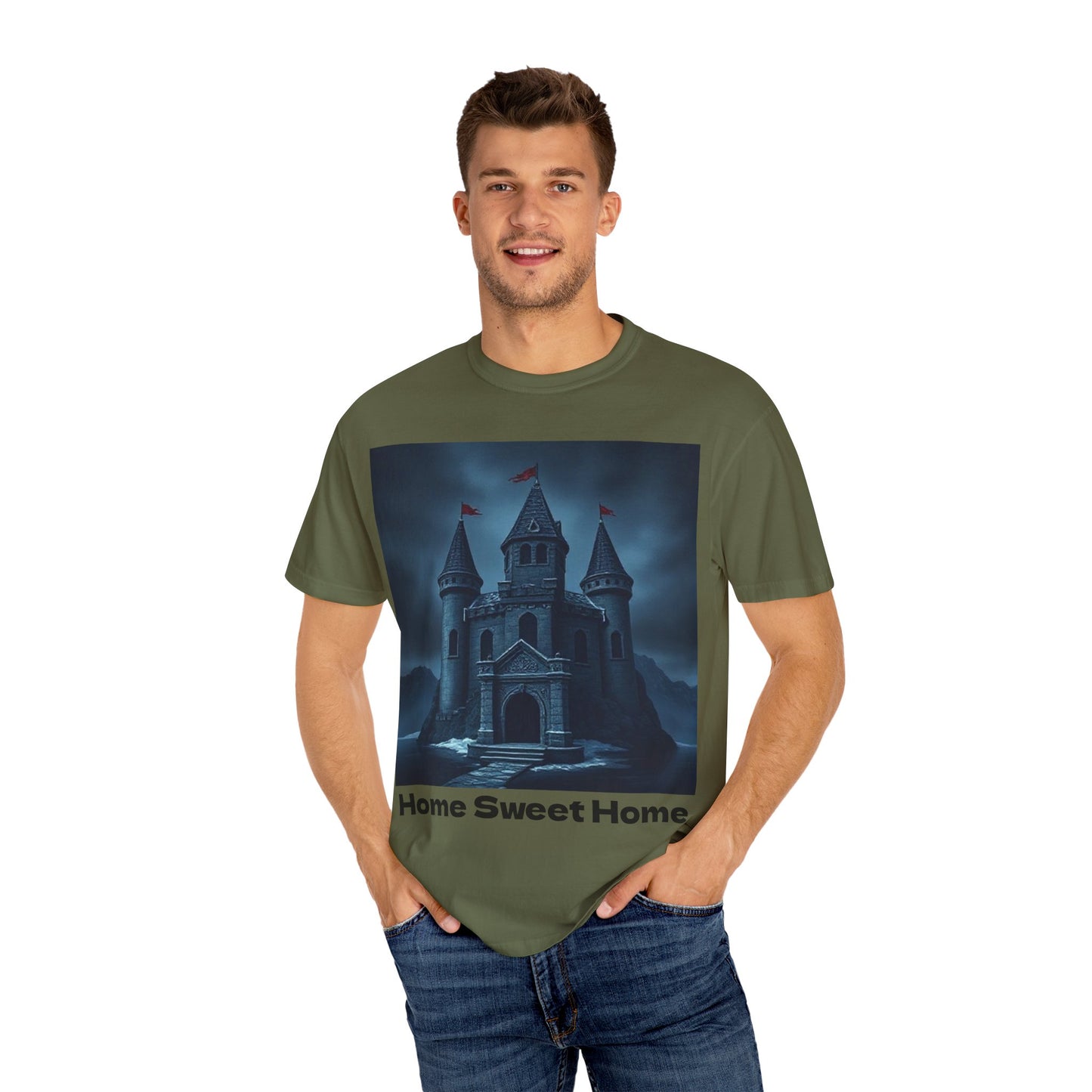 Home Sweet Home Castle T-Shirt | Cozy Unisex Tee | Fantasy Lover Gift, Housewarming Shirt, Casual Wear, Family Reunion