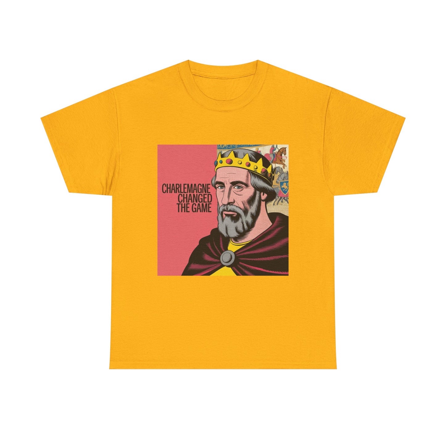 Charlemagne Changed the Game Tee, Casual Unisex T-Shirt, Graphic Tee for History Lovers, Birthday Gift, Comfortable Everyday Wear