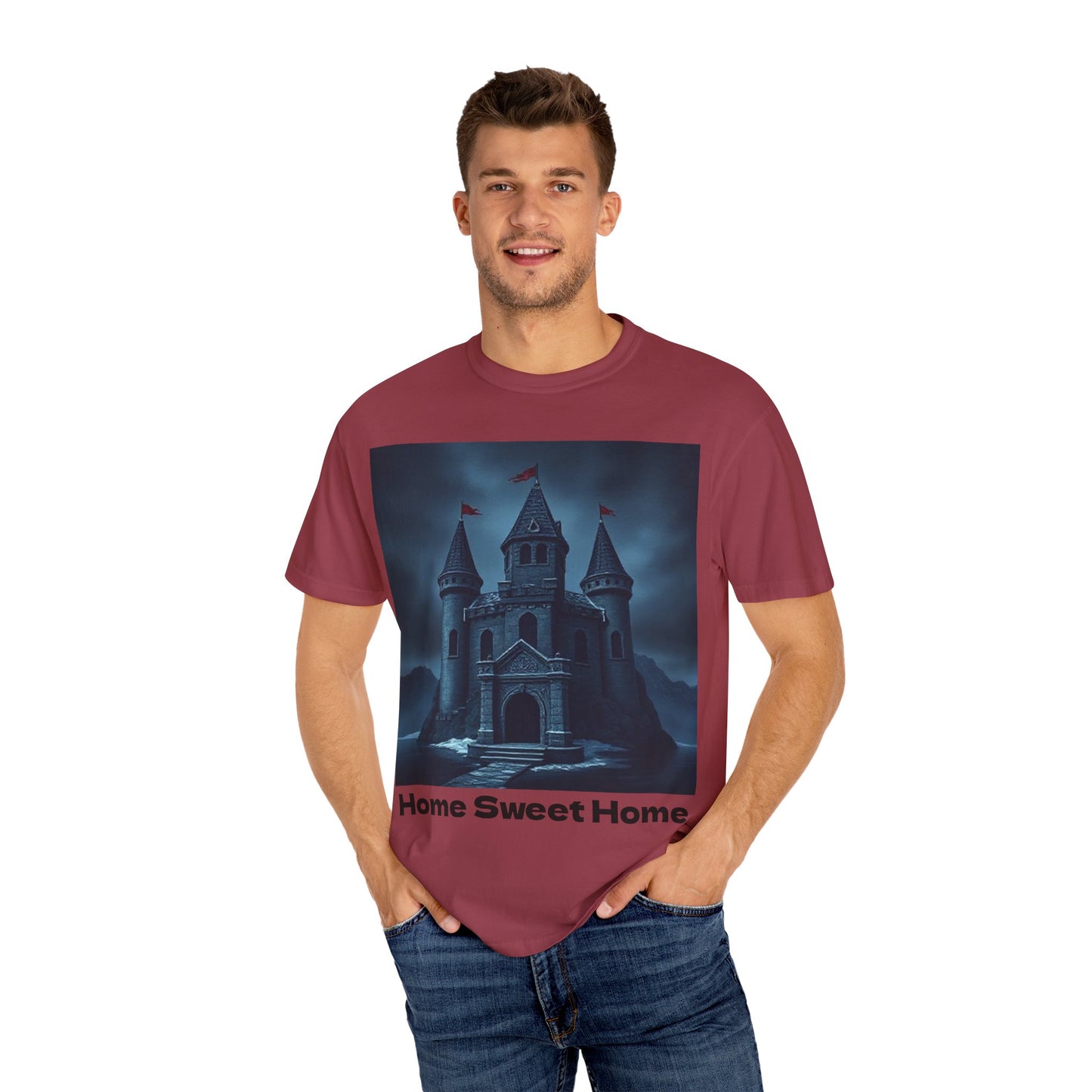 Home Sweet Home Castle T-Shirt | Cozy Unisex Tee | Fantasy Lover Gift, Housewarming Shirt, Casual Wear, Family Reunion