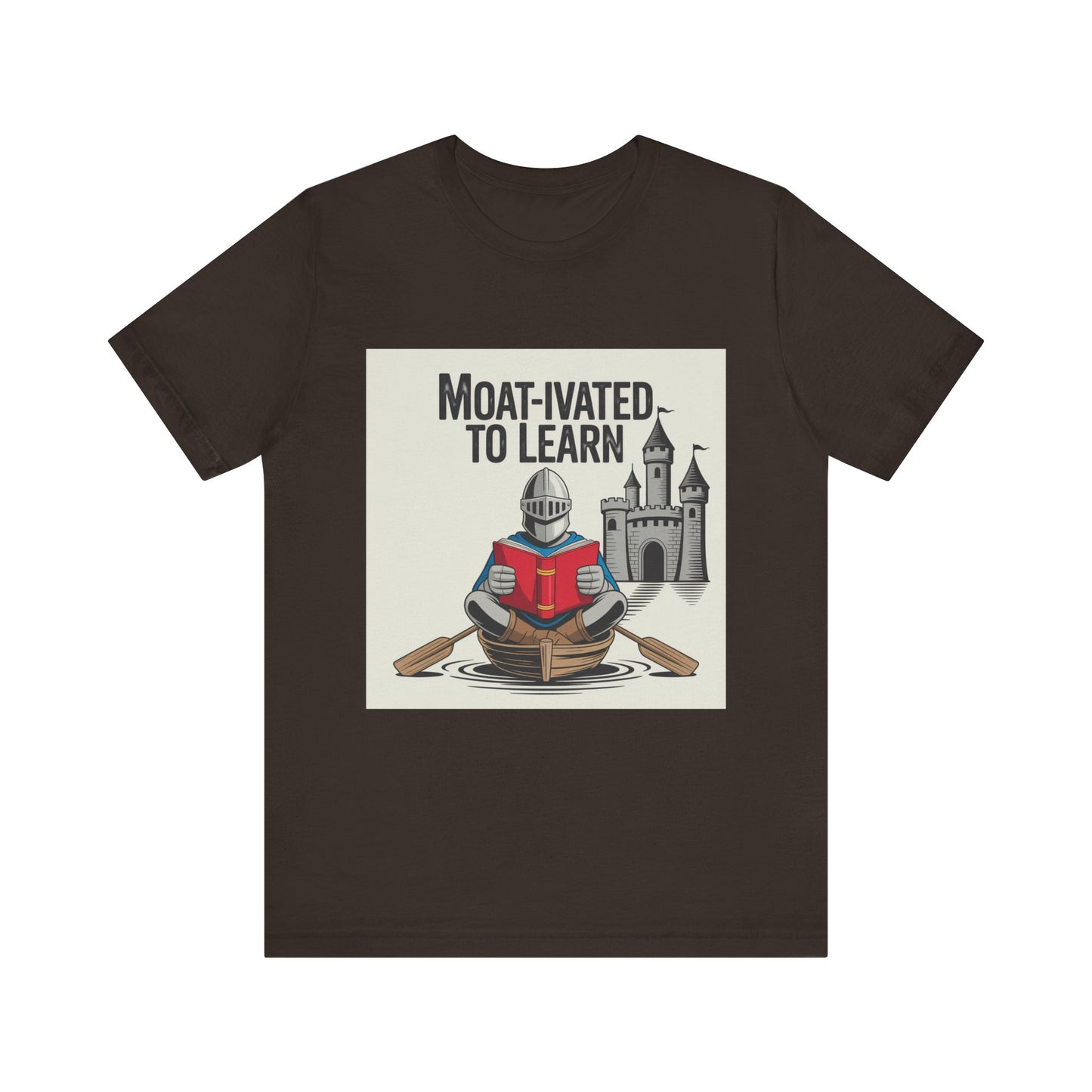 Moat-ivated to Learn Short Sleeve Tee, Funny Teacher Shirt, Educational Gift, Reading Apparel, Unique Classroom Tee