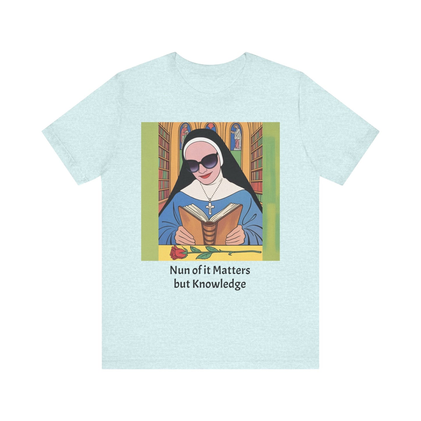 Cool Nun Graphic Tee, Unisex Short Sleeve Shirt, Religious Apparel, Fun Church Tee, Gift for Nuns, Everyday Casual Wear
