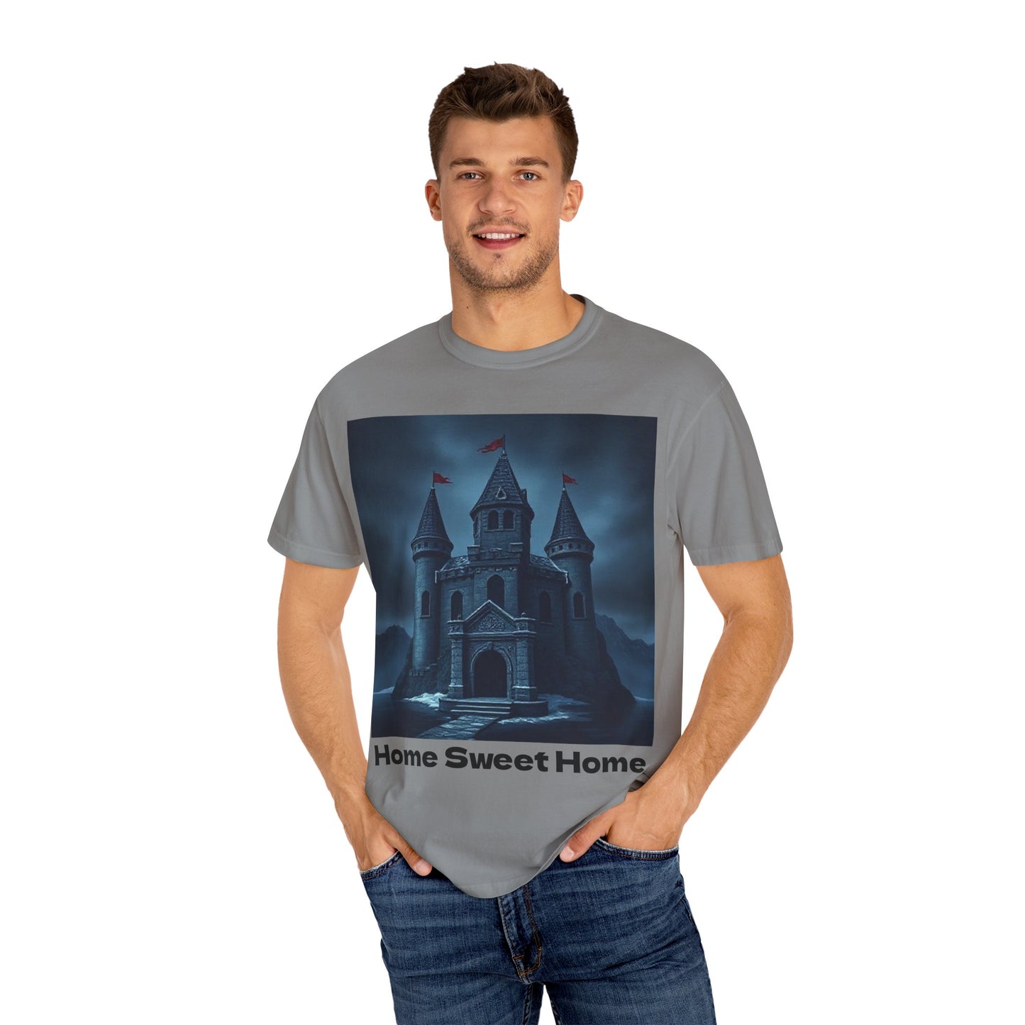 Home Sweet Home Castle T-Shirt | Cozy Unisex Tee | Fantasy Lover Gift, Housewarming Shirt, Casual Wear, Family Reunion