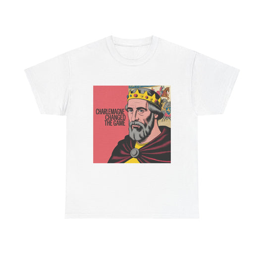 Charlemagne Changed the Game Tee, Casual Unisex T-Shirt, Graphic Tee for History Lovers, Birthday Gift, Comfortable Everyday Wear