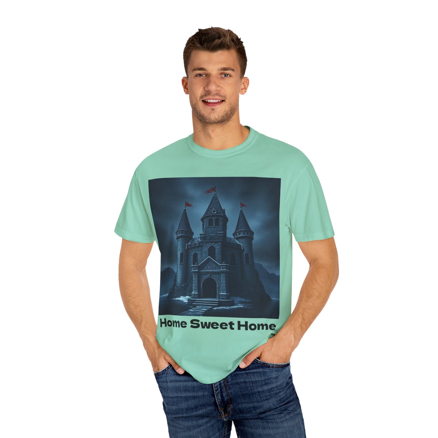 Home Sweet Home Castle T-Shirt | Cozy Unisex Tee | Fantasy Lover Gift, Housewarming Shirt, Casual Wear, Family Reunion