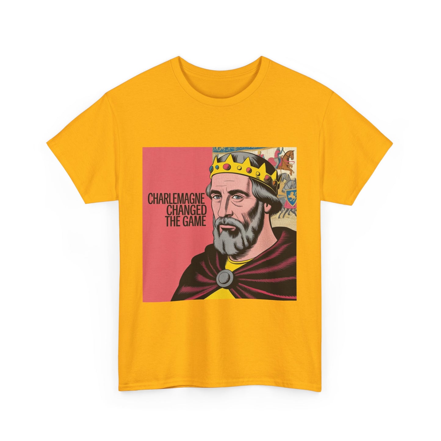 Charlemagne Changed the Game Tee, Casual Unisex T-Shirt, Graphic Tee for History Lovers, Birthday Gift, Comfortable Everyday Wear