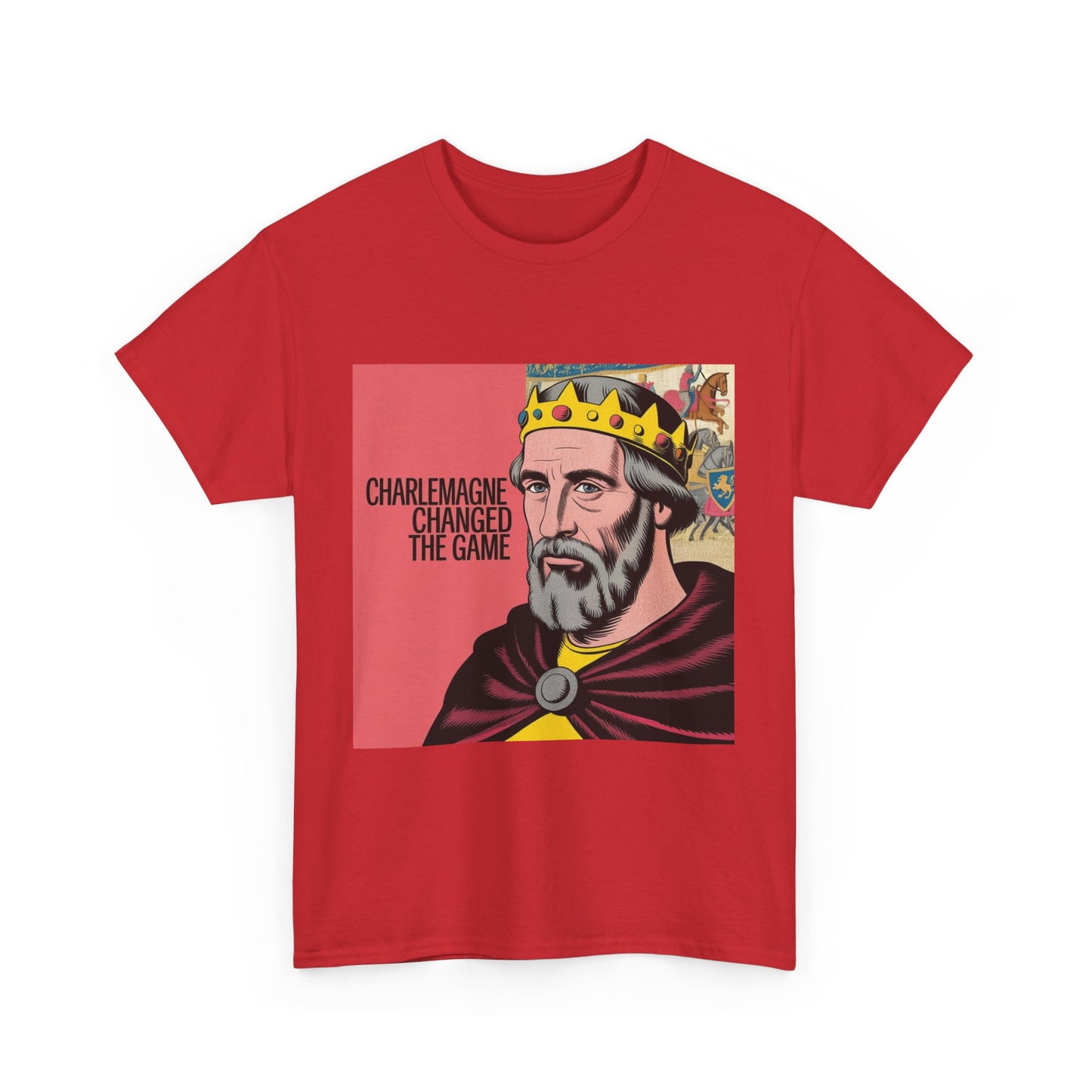 Charlemagne Changed the Game Tee, Casual Unisex T-Shirt, Graphic Tee for History Lovers, Birthday Gift, Comfortable Everyday Wear