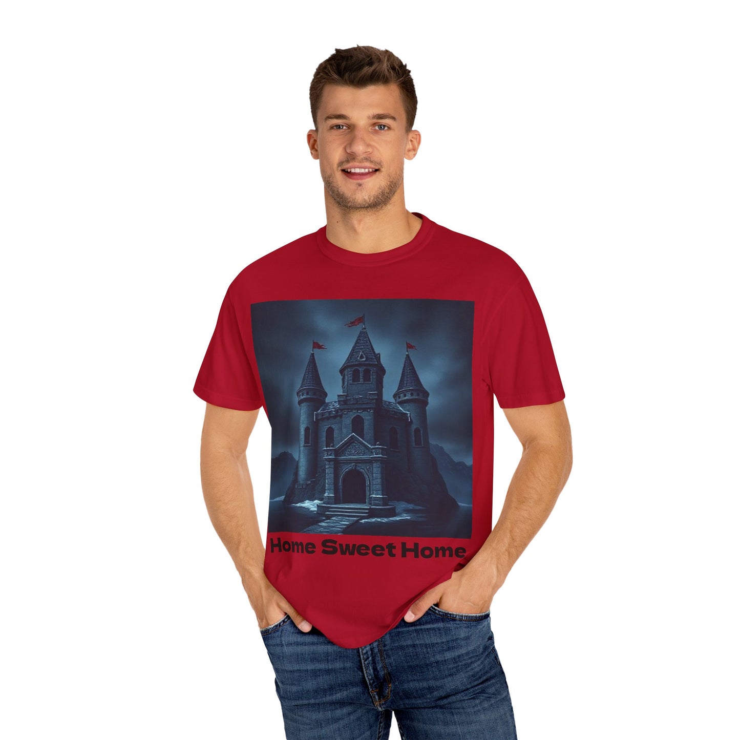 Home Sweet Home Castle T-Shirt | Cozy Unisex Tee | Fantasy Lover Gift, Housewarming Shirt, Casual Wear, Family Reunion