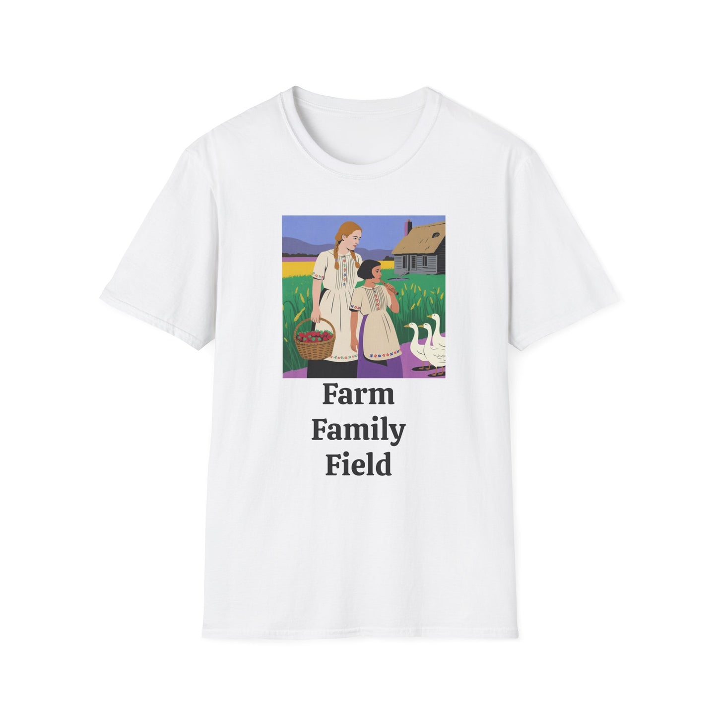 Farm Family T-Shirt, Unisex Softstyle Tee, Country Life Apparel, Gift for Farmers, Casual Wear, Family Gathering Outfit