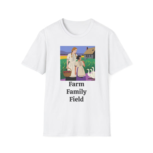 Farm Family T-Shirt, Unisex Softstyle Tee, Country Life Apparel, Gift for Farmers, Casual Wear, Family Gathering Outfit