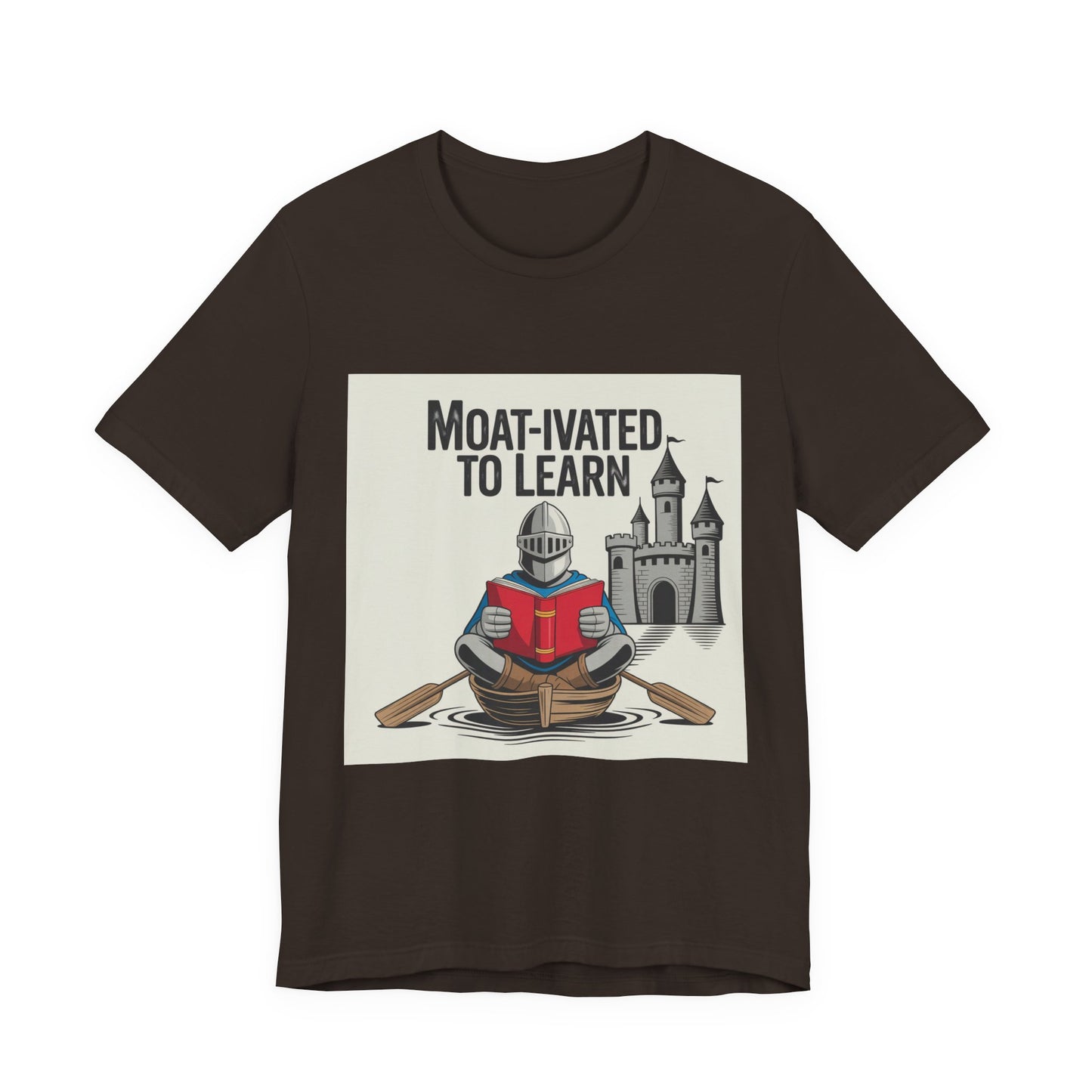 Moat-ivated to Learn Short Sleeve Tee, Funny Teacher Shirt, Educational Gift, Reading Apparel, Unique Classroom Tee