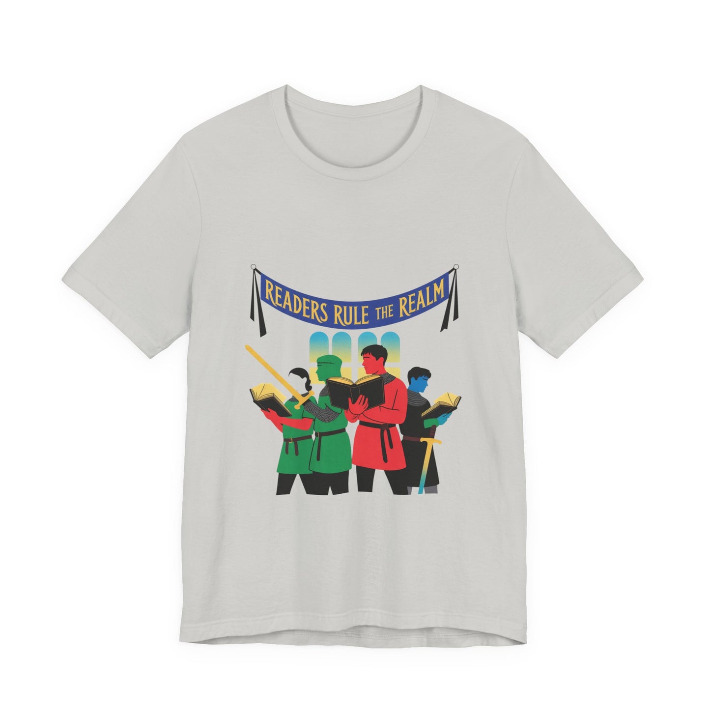 Readers Rule the Realm Unisex Jersey Tee, Book Lover Gift, Reading Club Shirt, Literary Apparel, Fun Gift for Readers, Bookish Tee